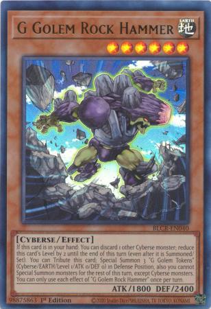 G Golem Rock Hammer - BLCR-EN040 - Ultra Rare 1st Edition