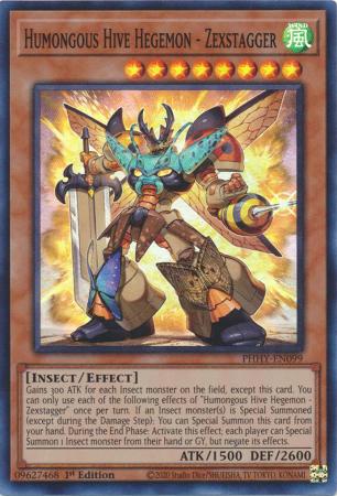 Humongous Hive Hegemon - Zexstagger - PHHY-EN099 - Super Rare 1st Edition