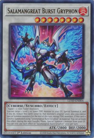 Salamangreat Burst Gryphon - LD10-EN004 - Ultra Rare 1st Edition