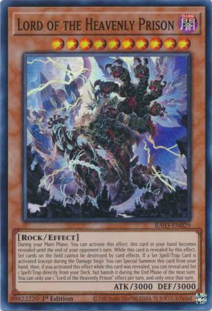 Lord of the Heavenly Prison - RA03-EN029 - Super Rare 1st Edition