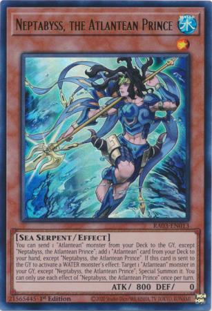 Neptabyss, the Atlantean Prince - RA03-EN013 - Ultra Rare 1st Edition