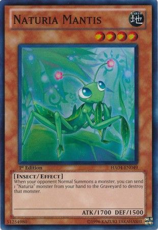 Naturia Mantis - HA04-EN049 - Super Rare 1st Edition